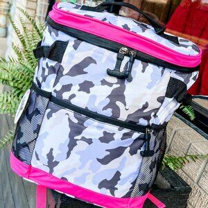 NEW Pink + Camo Backpack Cooler Bag